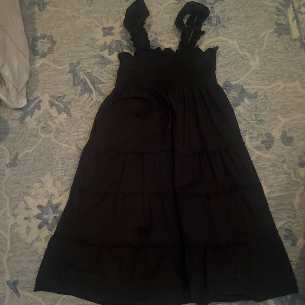 Hill House Black Ruffled Dress